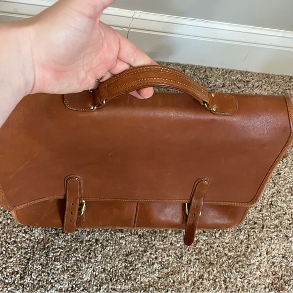 Vintage Coach leather briefcase cognac brown - Picture 8 of 12